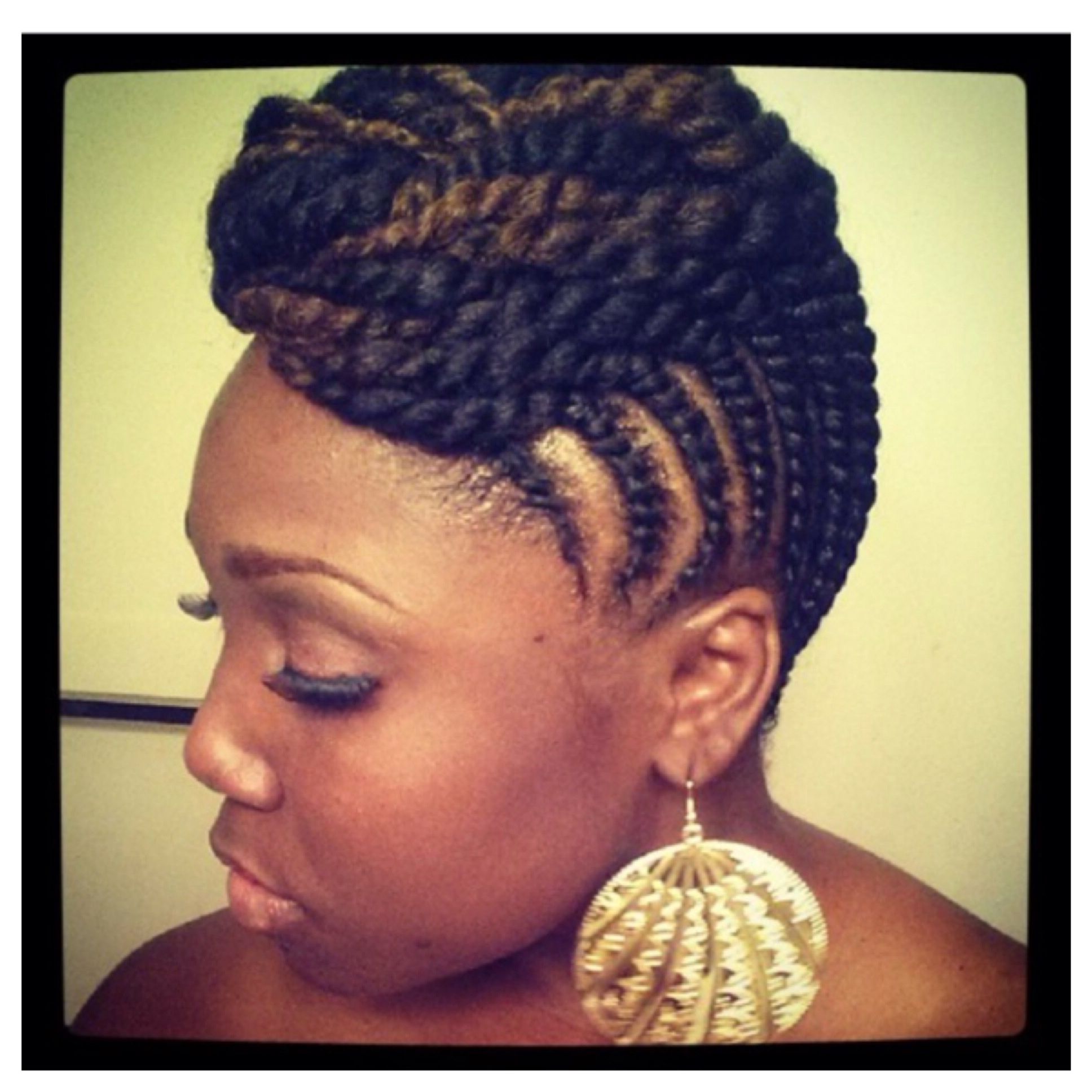 Beautiful Natural Two Strand Twist Updo (View 5 of 15)