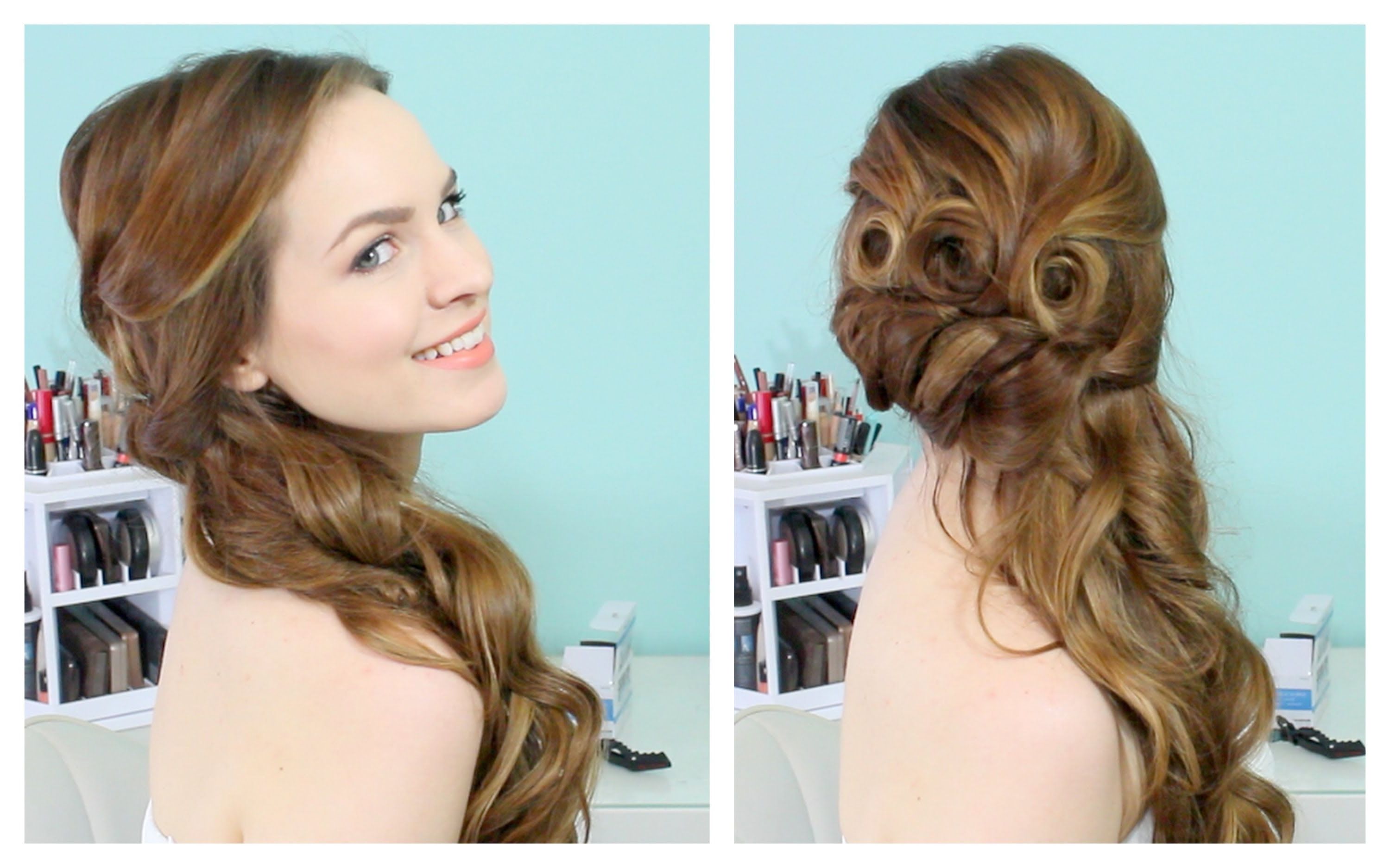 Beautiful Side Swept Updo – Youtube With Regard To Side Updo Hairstyles (View 1 of 15)