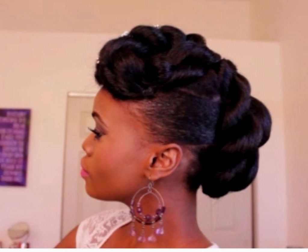 Black Hairstyles Updos For Wedding African American Updo Wedding Within African American Updo Wedding Hairstyles (View 1 of 15)