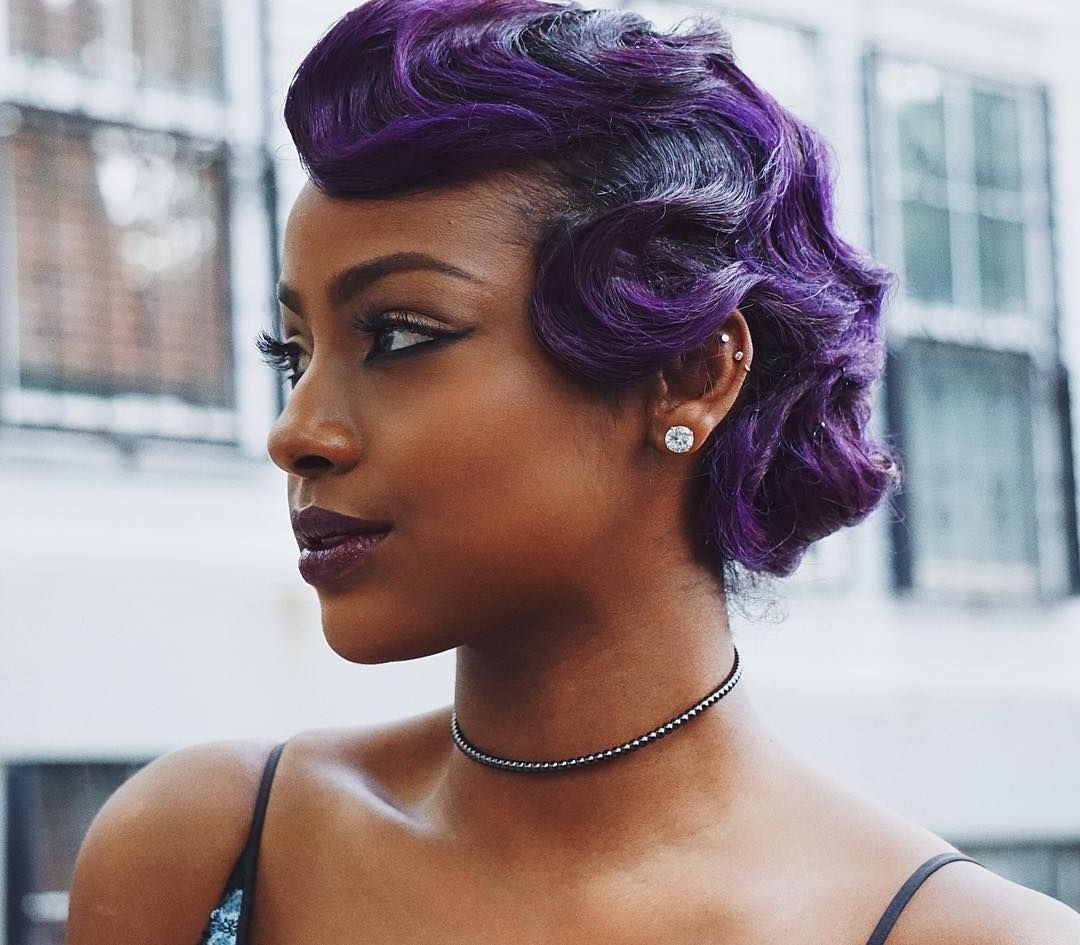 Booking • Dashley@icmpartners Snapchat • Justineskye | D O P E Throughout Finger Waves Long Hair Updo Hairstyles (View 14 of 15)