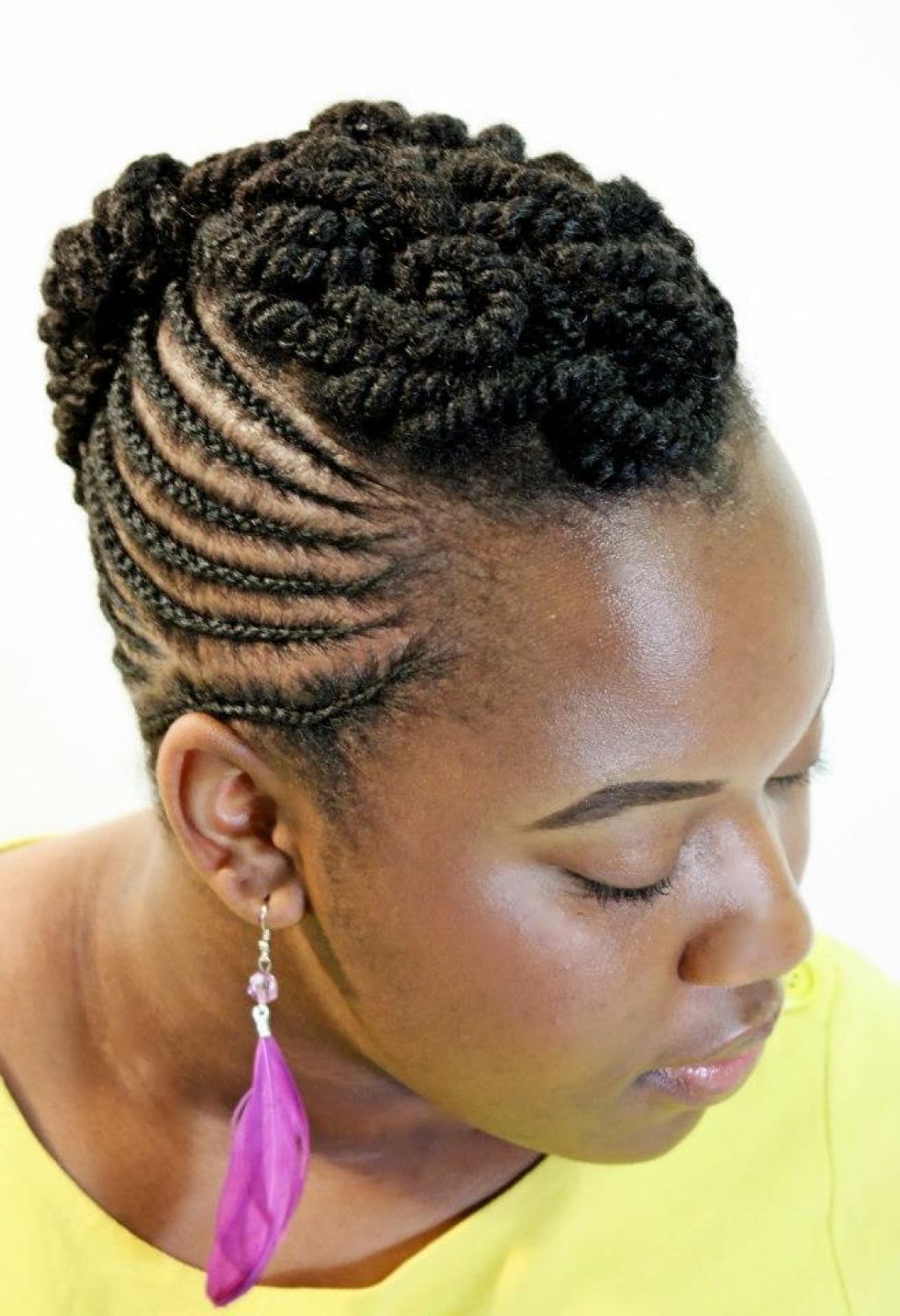 Braided And Two Strand Twist Updo Hairstyle Ideas | Natural Braided Within Two Strand Twist Updo Hairstyles For Natural Hair (View 11 of 15)