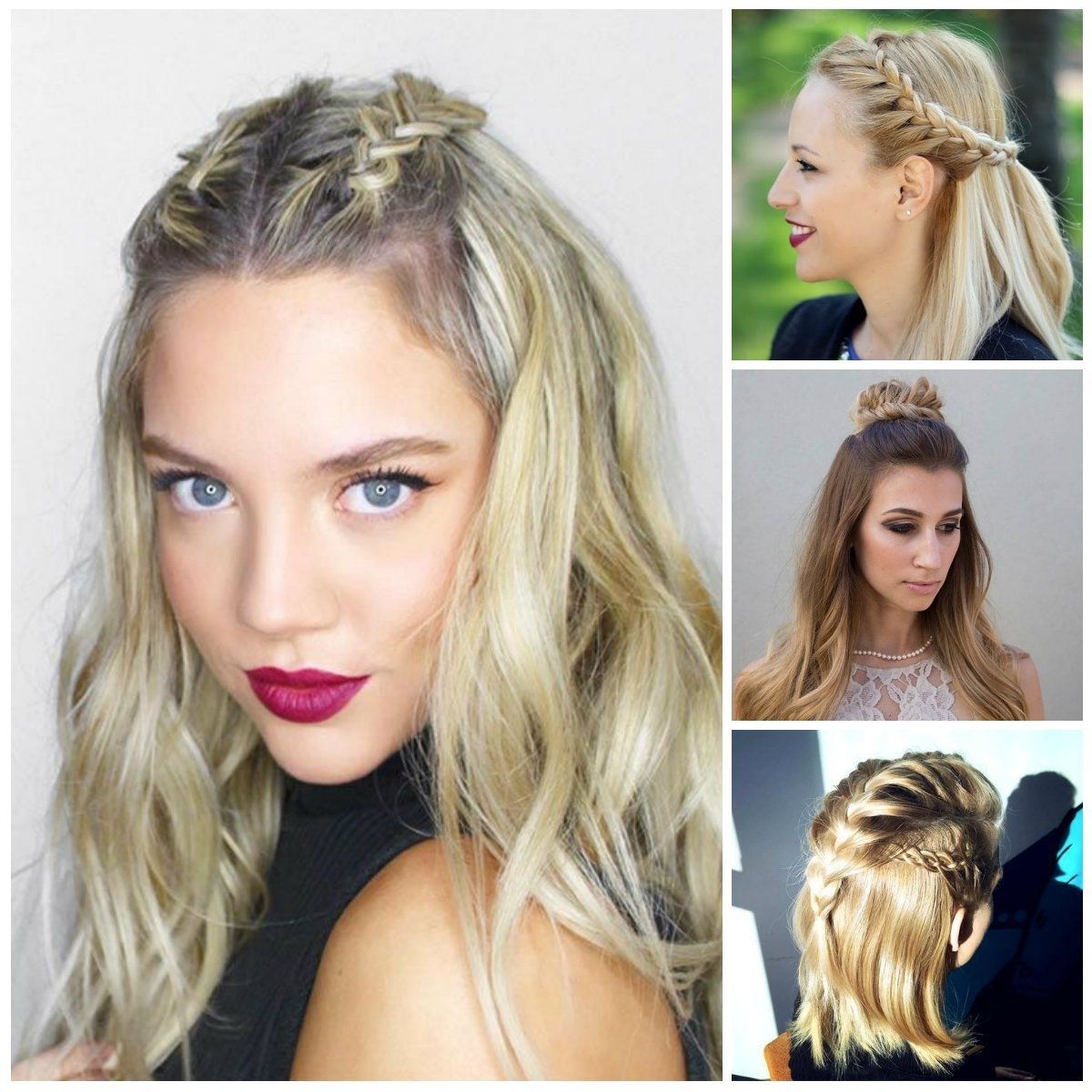 Braided Half Updo Hairstyles 2017 | Hairstyles | Pinterest | Braided Inside Braided Half Updo Hairstyles (View 15 of 15)