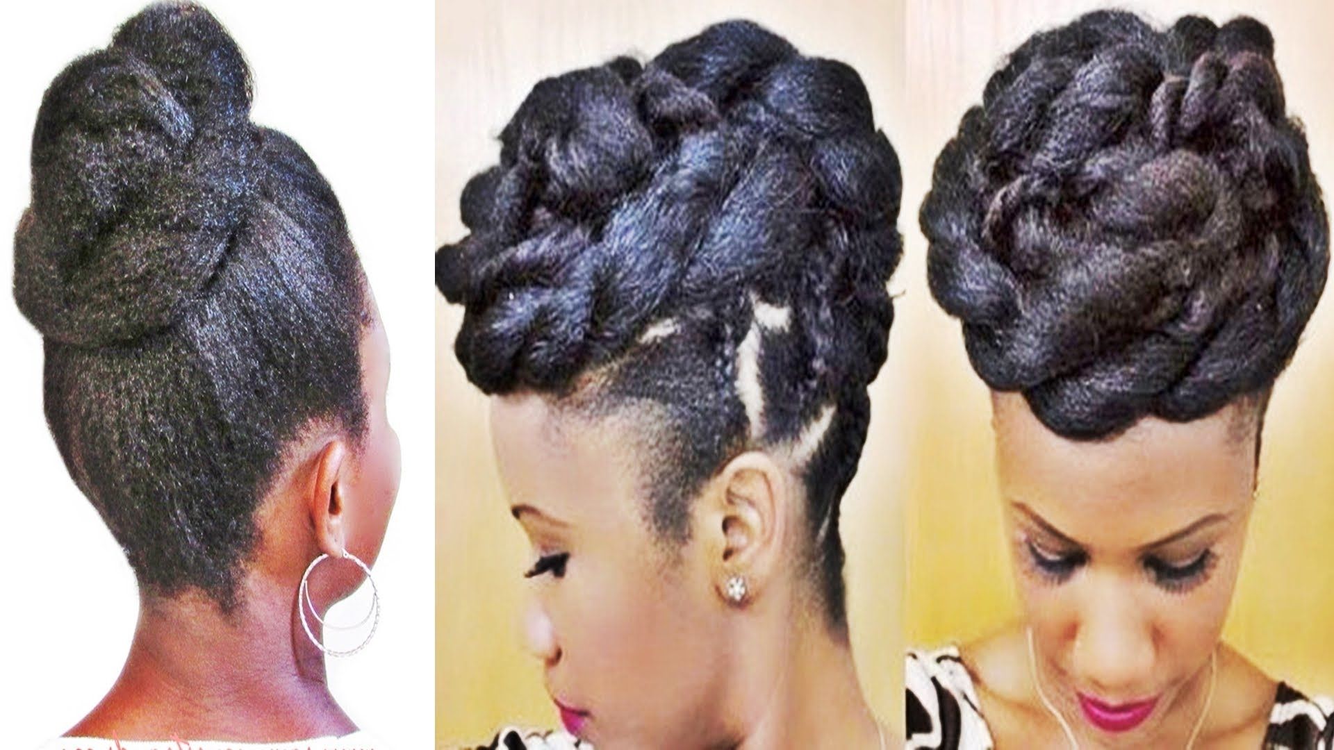 Braids And Twists Updo Hairstyle For Black Women – Youtube For Updos For Long Hair Black Hair (View 1 of 15)