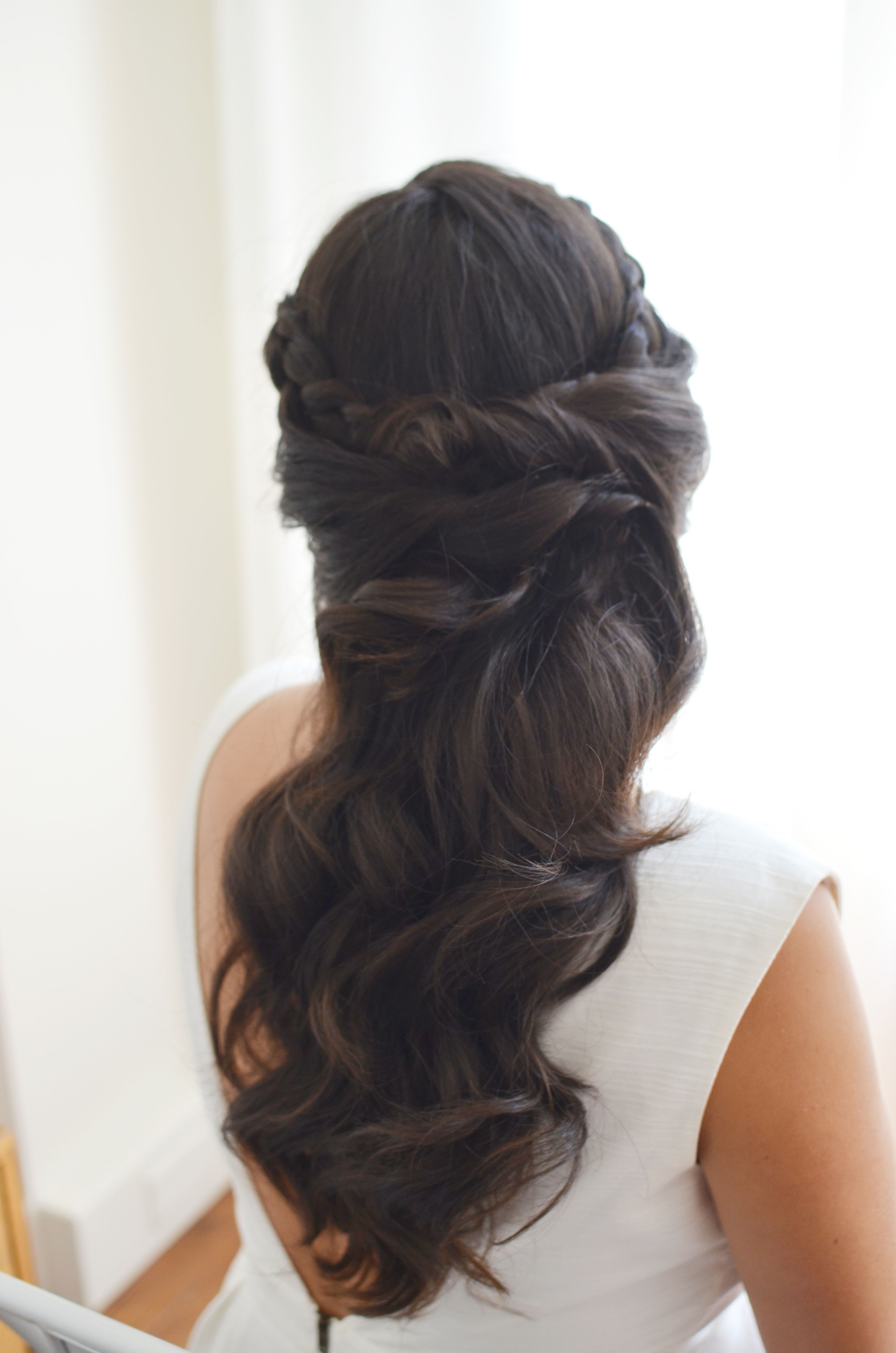 Bride Half Updo Hairstyles | Justswimfl Intended For Elegant Half Updo Hairstyles (View 8 of 15)
