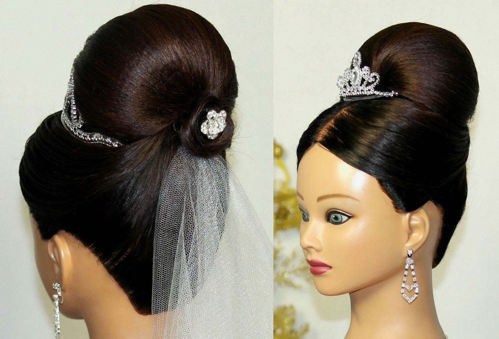 Buns Hairstyles Bridal Updo Bun Hairstyle For Medium Long Hair Throughout Updos Buns Hairstyles (View 3 of 15)