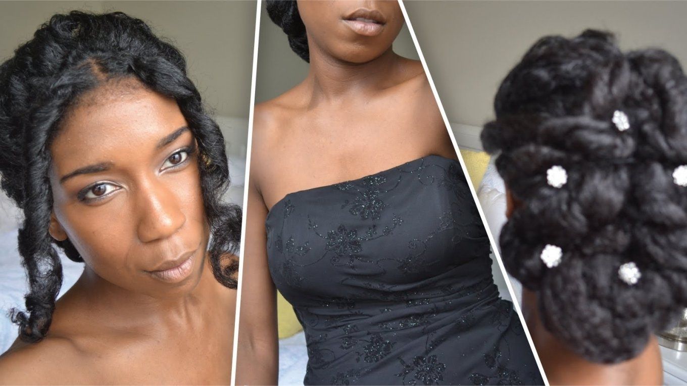Classic Prom And Wedding Updo | Natural Hair – Youtube Intended For Inside Natural Black Hair Updo Hairstyles (View 2 of 15)