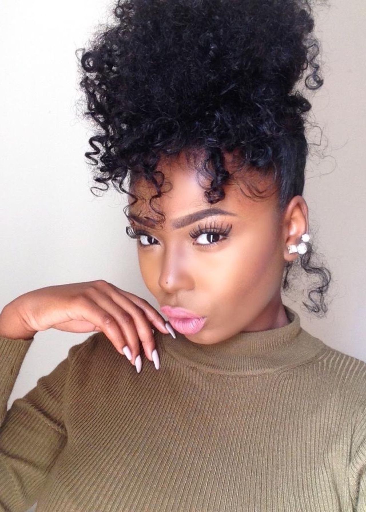 Curls On Fleek✨||to See More Follow @kiki&slim | Hairstyles For Curly Updos For Black Hair (View 6 of 15)