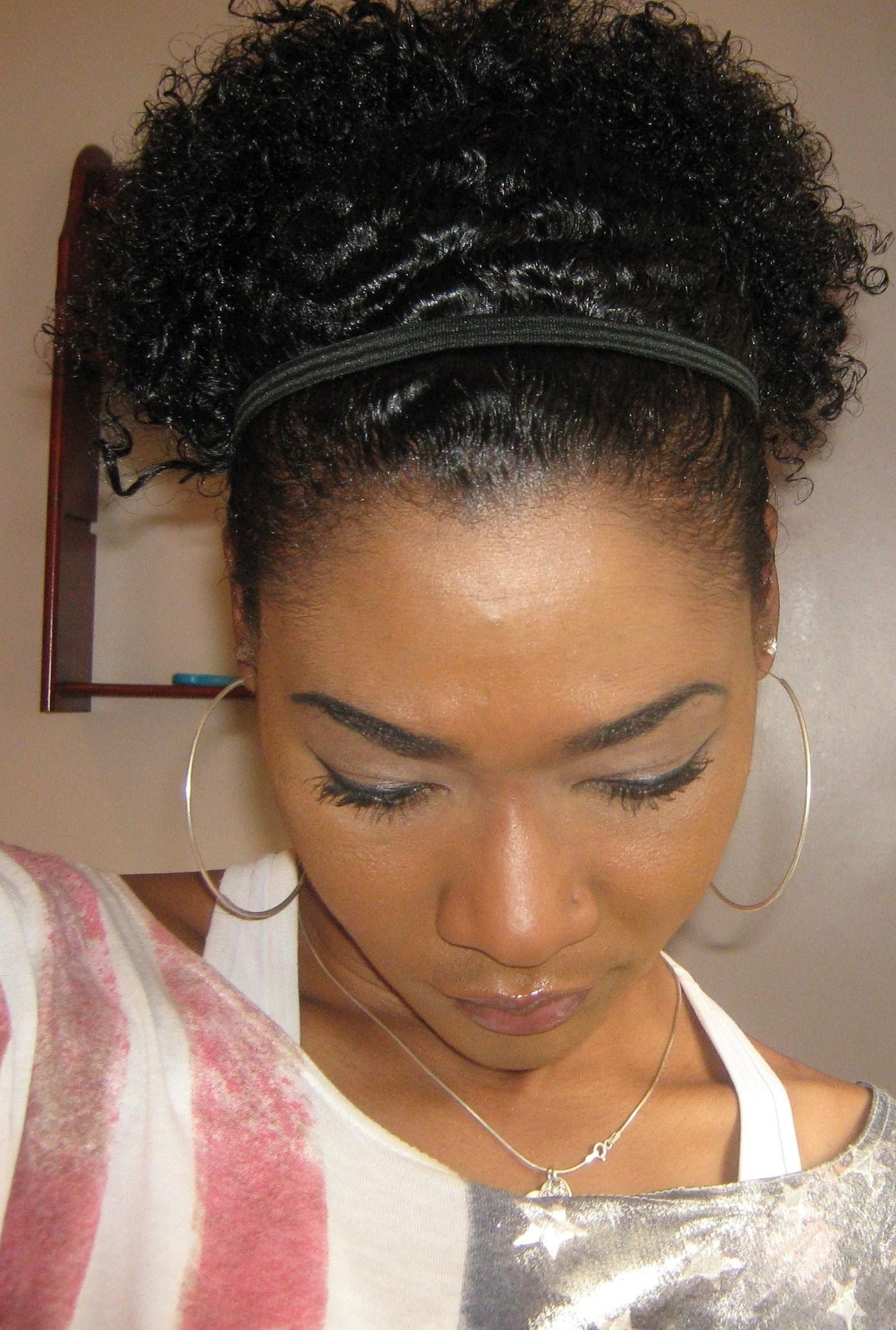 Curly Updo Hairstyle With Short Hair – Youtube Within Black Curly Hair Updo Hairstyles (View 2 of 15)
