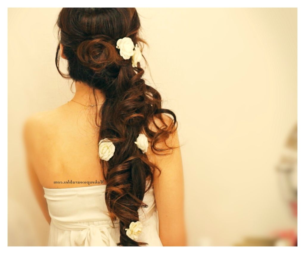 Diy Side Swept, Cascading Curls Half Up Updo | I Want To Do This With Elegant Half Updo Hairstyles (View 13 of 15)