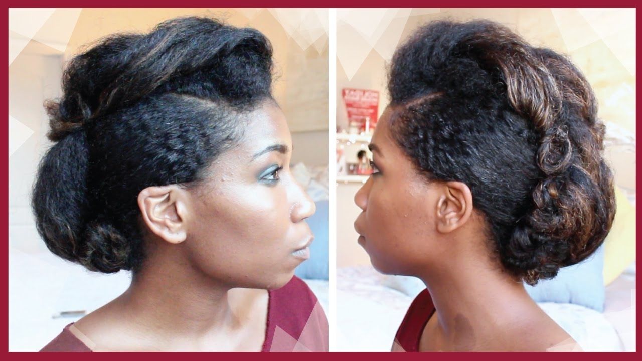Elegant Faux Hawk Updo | Formal Wedding Natural Hairstyles – Youtube Intended For Updo Hairstyles For Natural Hair African American (View 15 of 15)