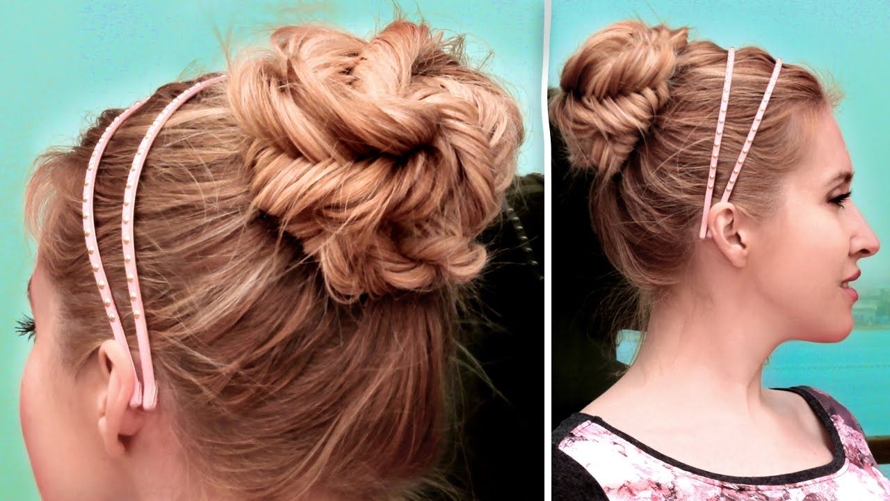Fishtail Braided Updo Hairstyle ☆ Cute, Quick And Easy Hair Within Quick Updo Hairstyles (View 2 of 15)