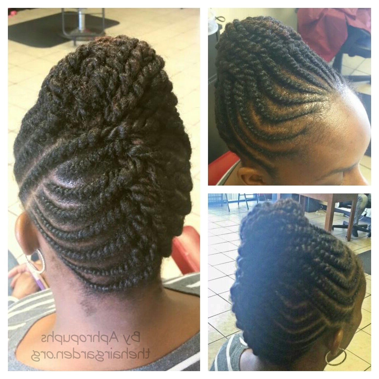 Flat Twist Updo For Natural Hair – The Hair Garden Nursery In Twisted Updo Natural Hairstyles (View 5 of 15)