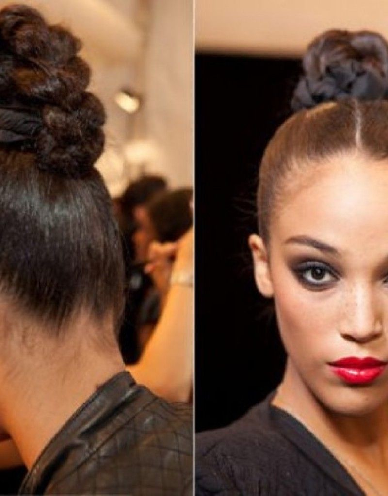 Hairstyles For Women Braided Bun Hairstyles Black Women Hollywood With Regard To Braided Bun Updo African American Hairstyles (View 5 of 15)