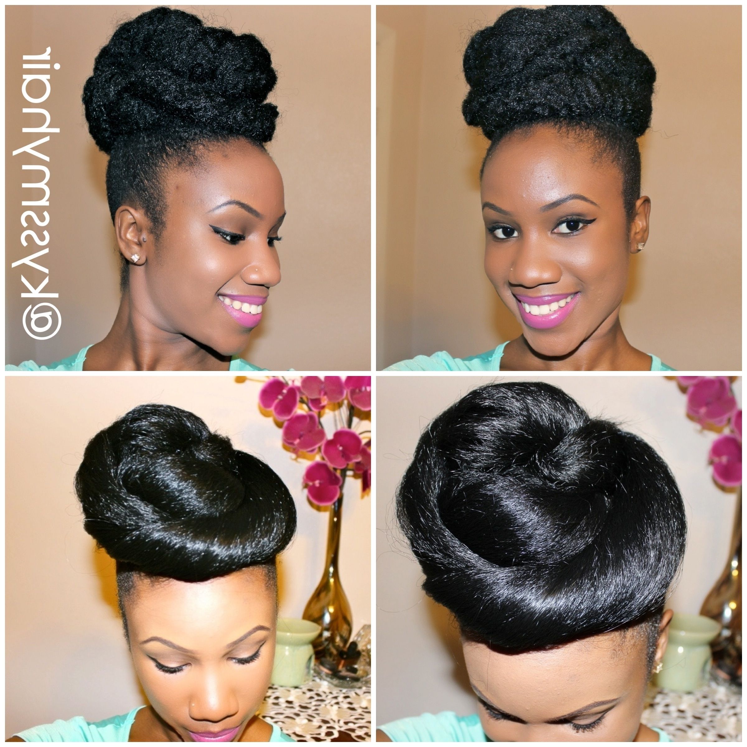 Hairstyles With Braiding Hair Saturn Bun With Kanekalon Hair Kyss My Intended For Updo Hairstyles Using Kanekalon Hair (View 7 of 15)