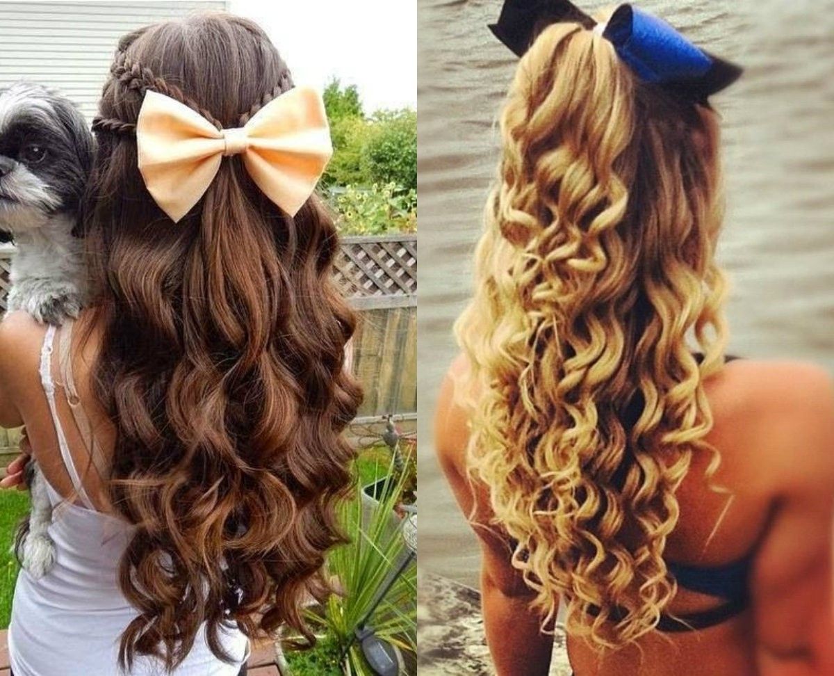 Beauty Hairstyle Curly Hairstyle Half Up Half Down