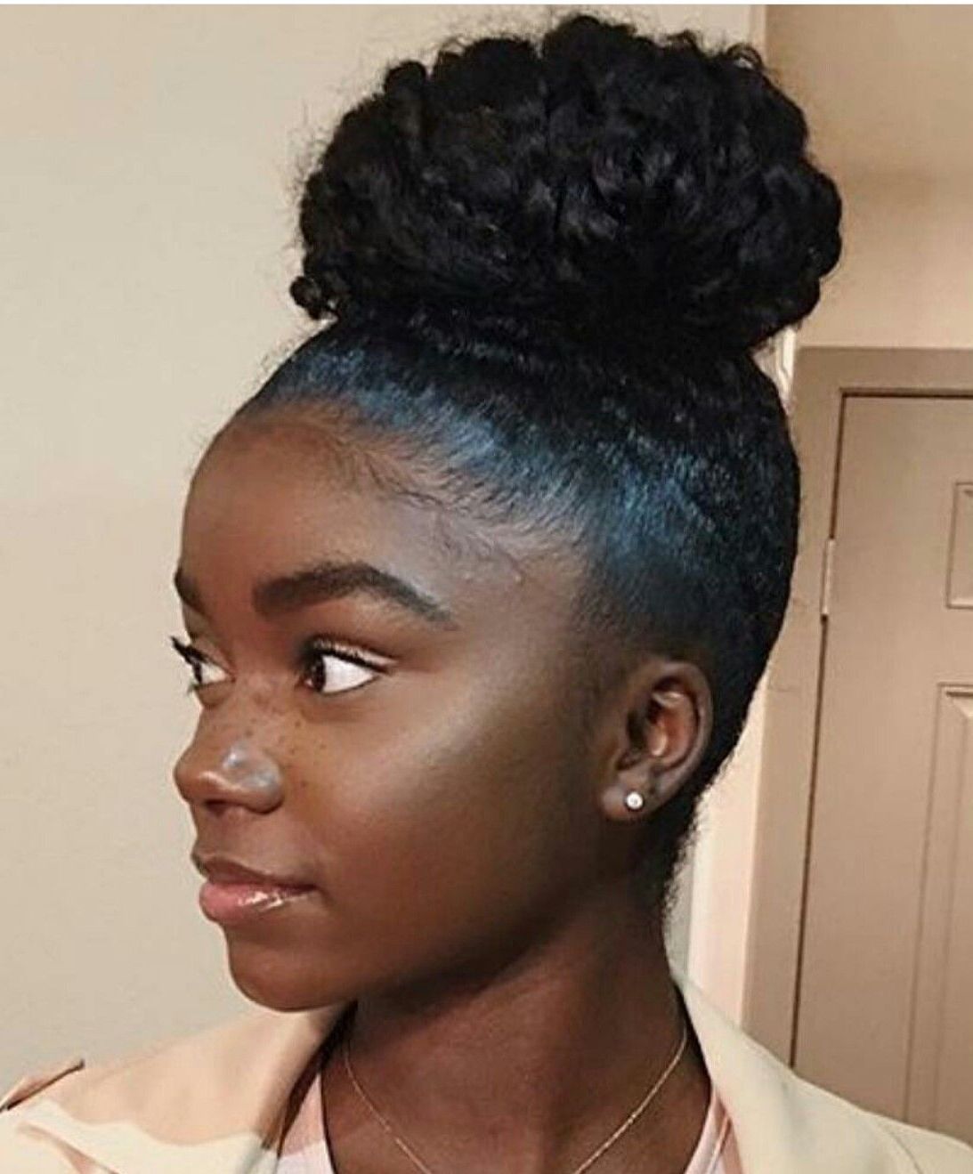 High Bun Hairstyles For Black Hair Best Homecoming Hairstyle Try To With Regard To Updo Hairstyles For Natural Hair African American (View 9 of 15)