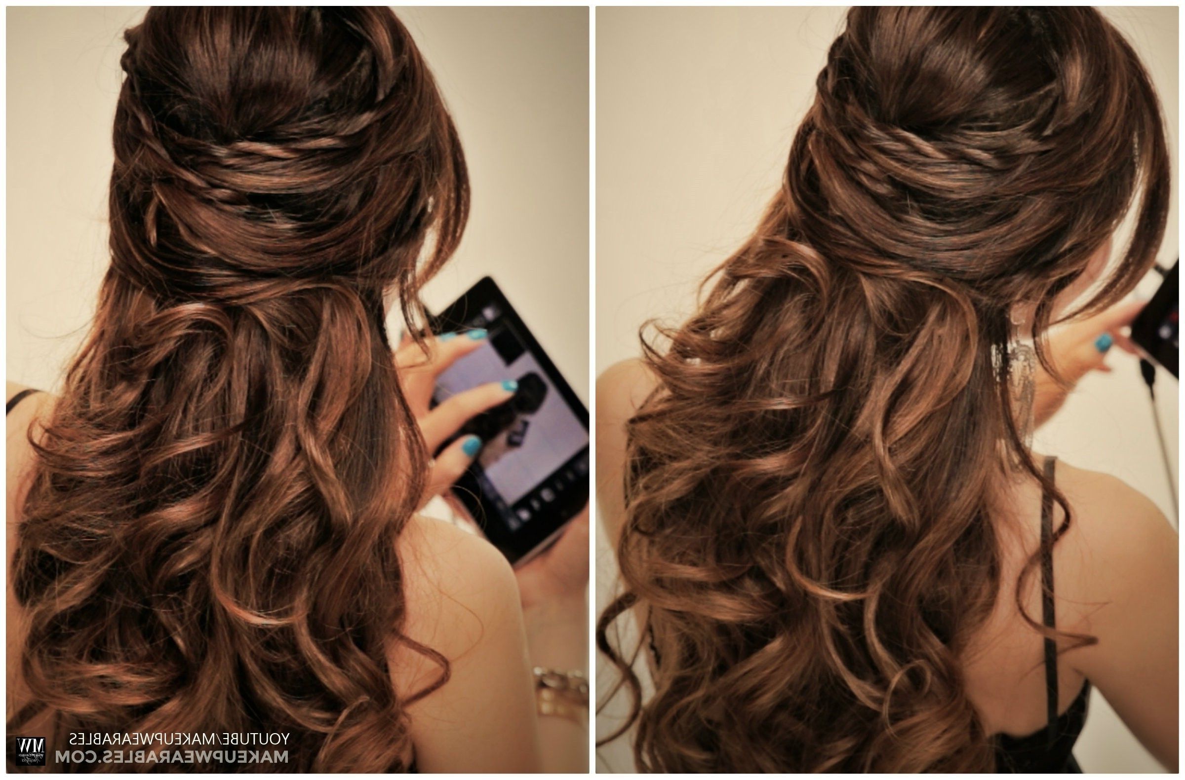 Marvelous Half Up For Medium Length Hair Easy Updo Of Romantic Within Easy Updo Long Hairstyles (View 15 of 15)