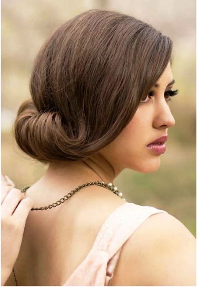 Medium Length Hair Updo | Wedding Hairstyles | Pinterest | Medium For Fancy Updos For Medium Length Hair (View 6 of 15)