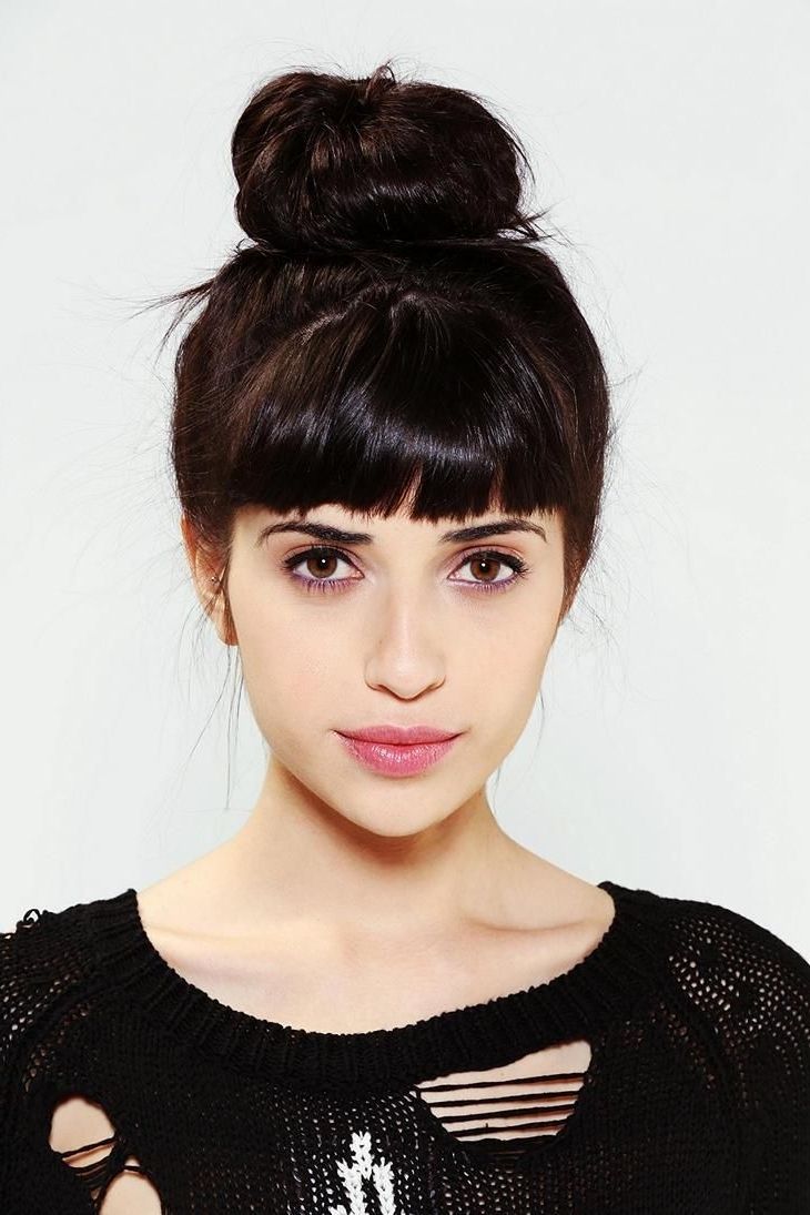 Mia Bend A Bun Hair Styling Tool #urbanoutfitters | Makeup Within Updo Hairstyles With Fringe Bangs (View 11 of 15)