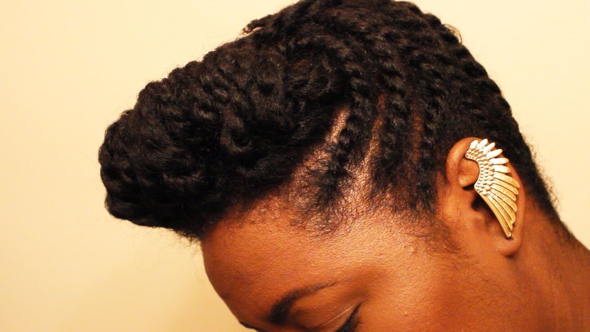 Natural Hair| Flat Twist Updo Tutorial – Youtube Regarding Twisted Updo Natural Hairstyles (View 4 of 15)