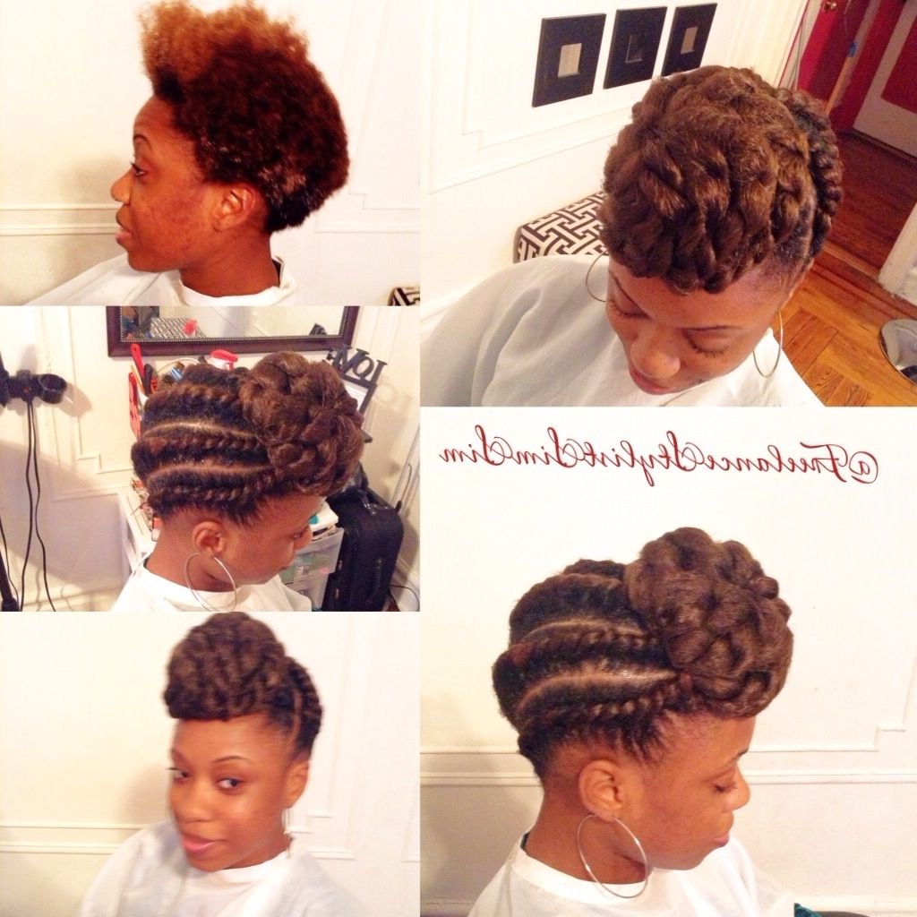 Natural Updo Hairstyle W/ Flat Twist – Www (View 1 of 15)