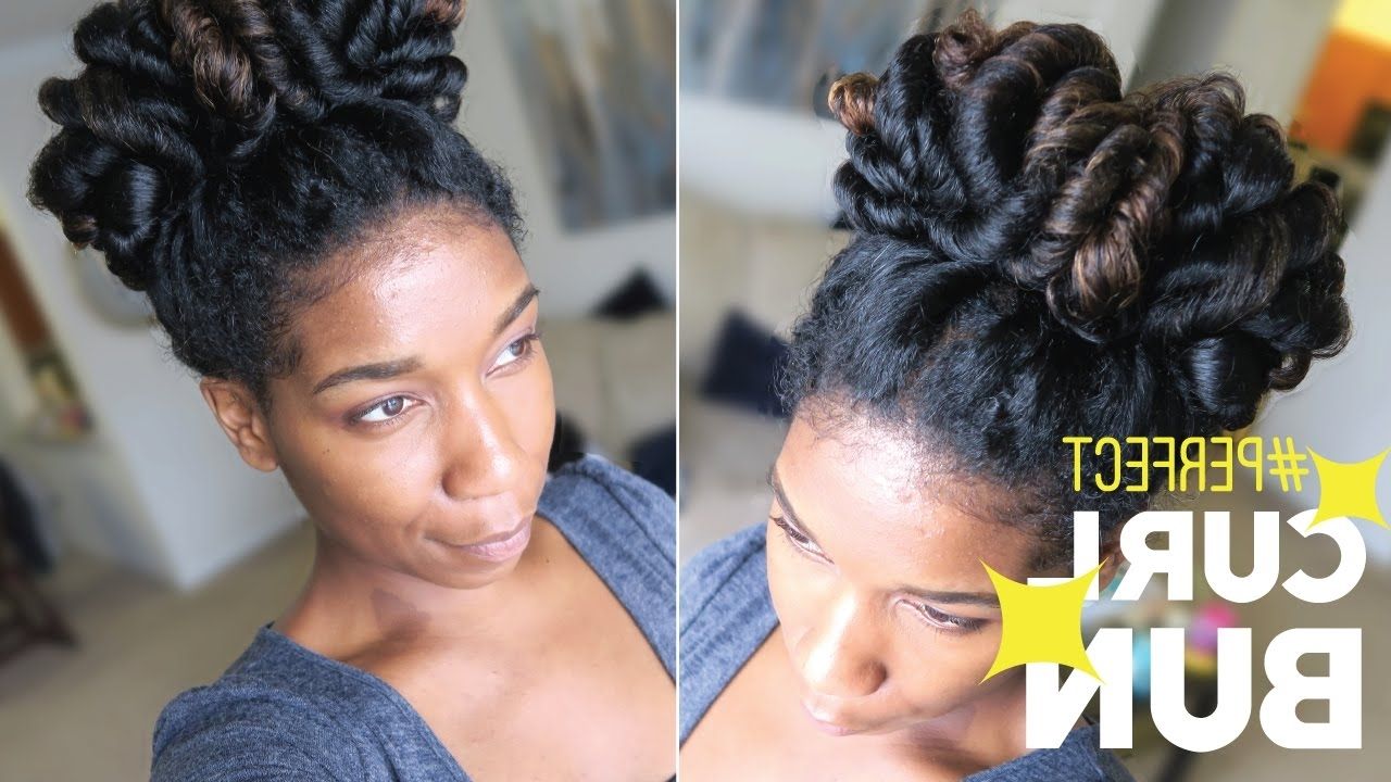 Perfect Curl Bun – Easy Heatless Natural Hairstyle  Naptural85 – Youtube With Updo Hairstyles For Black Women With Natural Hair (View 10 of 15)
