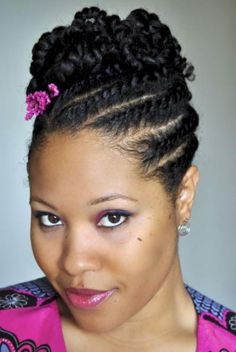Pictures Of Simple Updo Hairstyles For Black Women Intended For Black Updo Hairstyles For Long Hair (View 2 of 15)