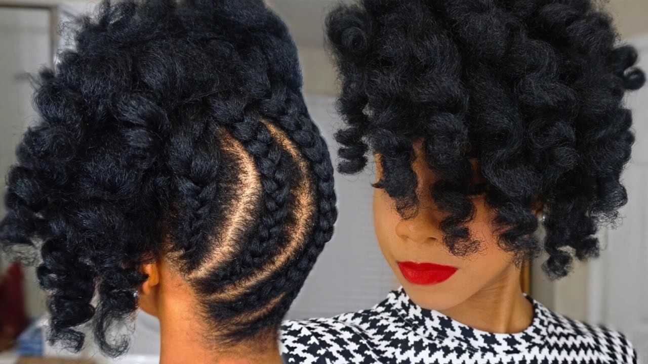 Pineapple Updo On Kinky Natural Hair – Youtube Inside Natural Updo Hairstyles (View 5 of 15)
