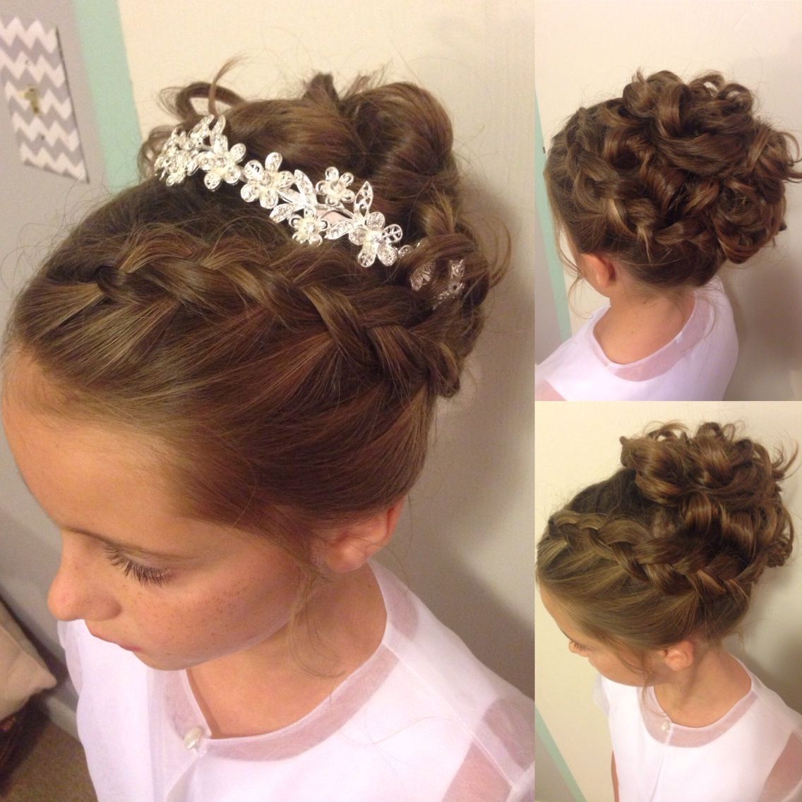 Pinmary Rose On My Work | Pinterest | Updo, Weddings And Girls Inside Little Girl Updos For Short Hair (View 4 of 15)