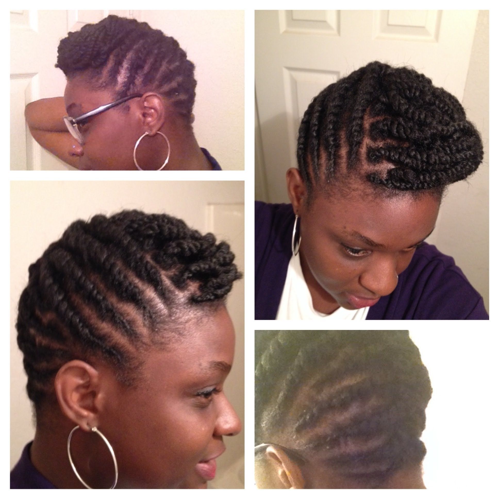 Protective Style Alert! Flat Twist Updo  Using Kinky Curly Hair With Regard To Flat Twist Updo Hairstyles With Extensions (View 12 of 15)