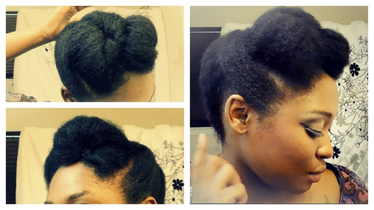 Quick And Easy Updo On Short To Medium Length 4b/4c Natural Hair In In Quick And Easy Updo Hairstyles For Black Hair (View 1 of 15)