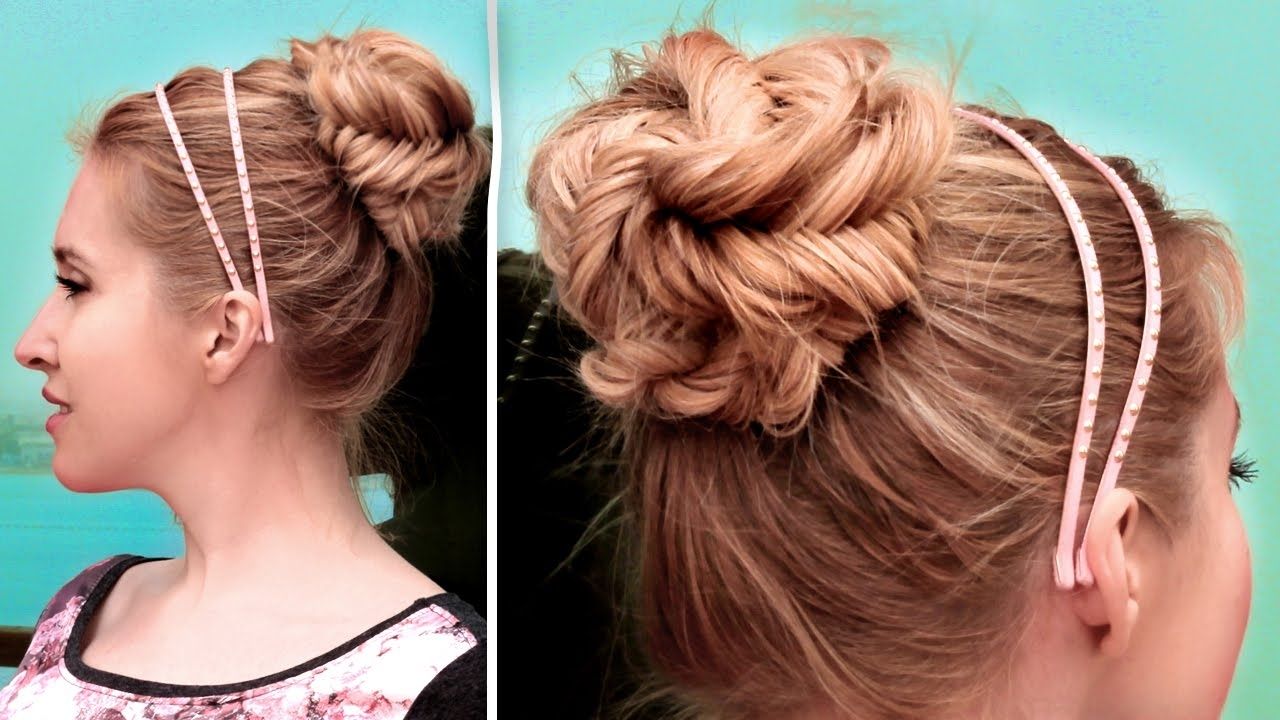 Quick Easy Updo Hairstyles For Long Hair Fishtail Braided Updo Regarding Cute Easy Updos For Long Hair (View 10 of 15)