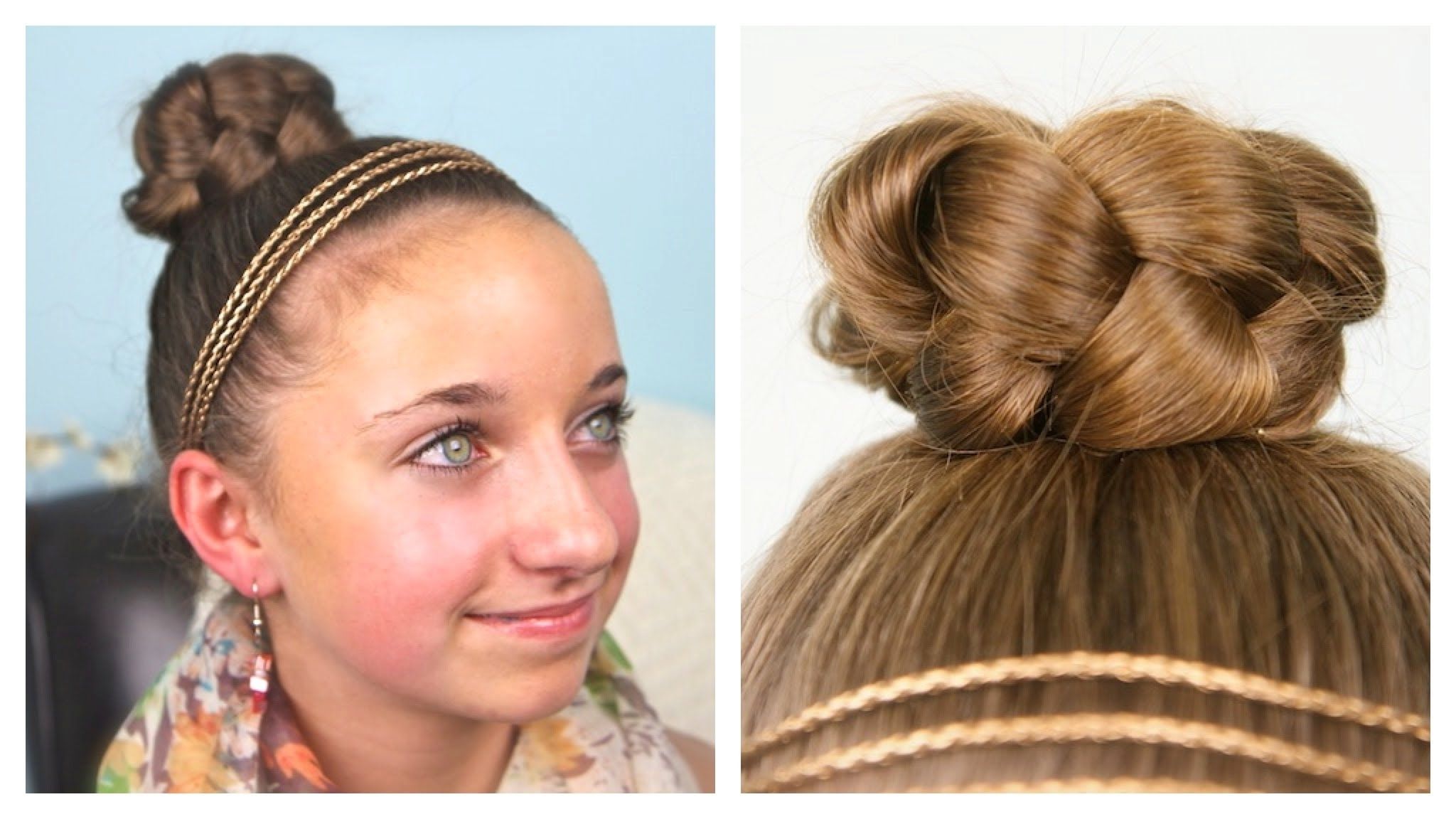 Simple Braided Bun | Updo | Cute Girls Hairstyles – Youtube Intended For Pretty Updo Hairstyles (View 14 of 15)