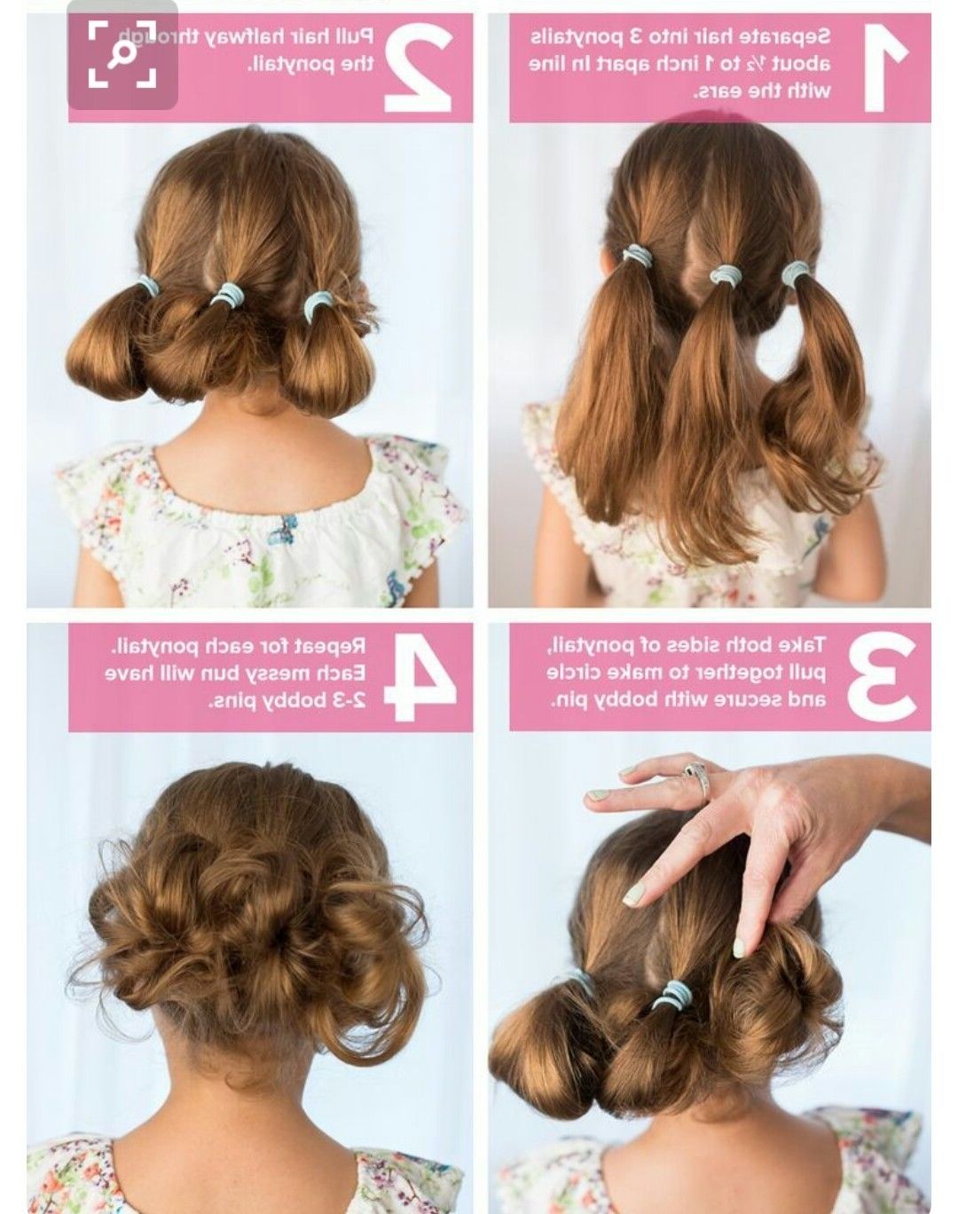 Strange Little Buns | Strange Flowers | Pinterest | Hair Style, Girl Throughout Little Girl Updos For Short Hair (View 1 of 15)