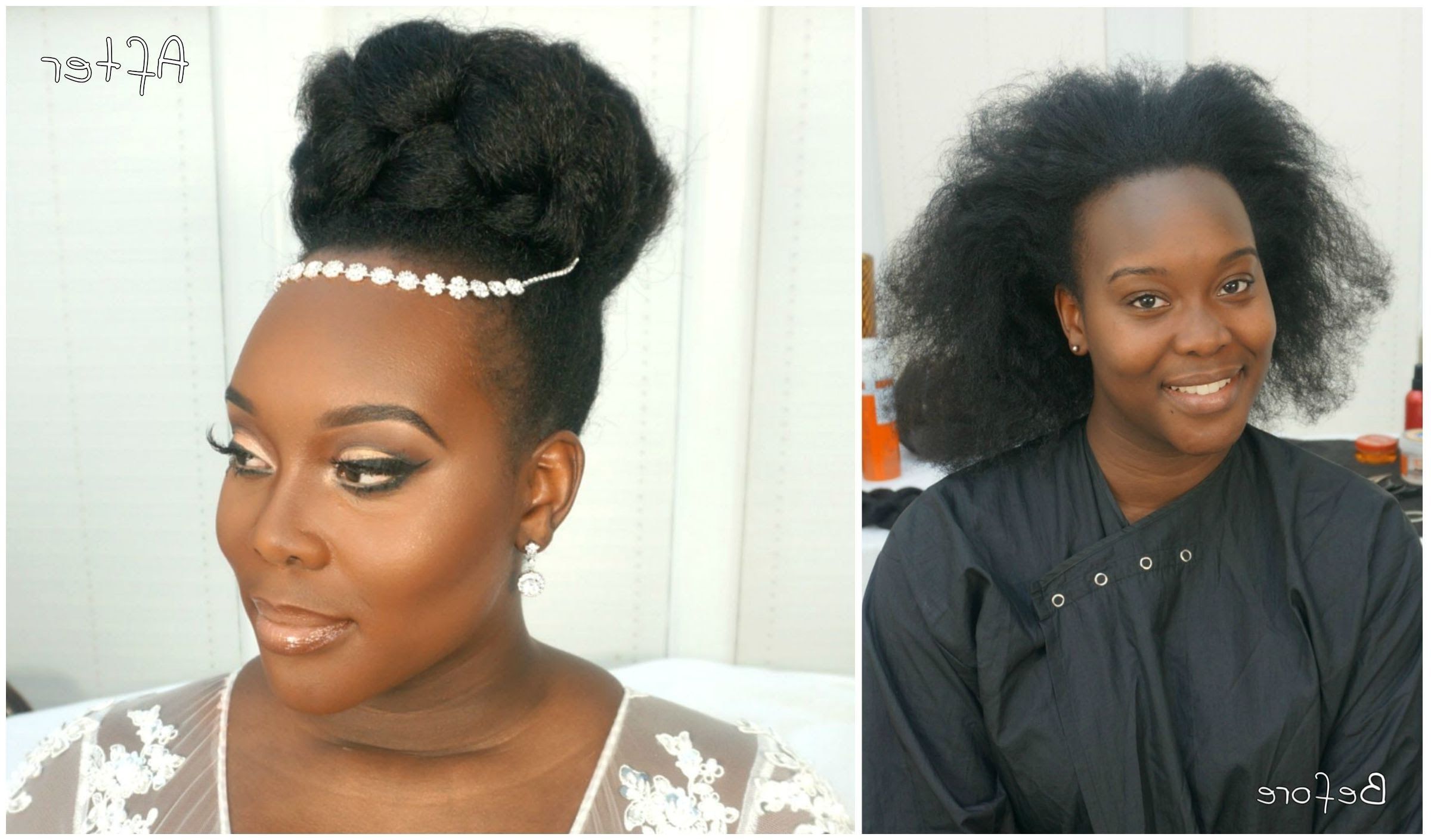 Transformation Tuesdays | Natural Hair Bride – Youtube Intended For Natural Hair Updo Hairstyles For Weddings (View 2 of 15)