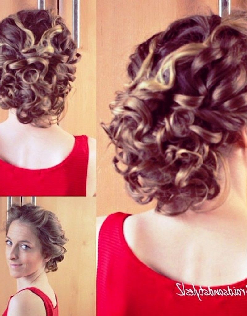 Updo Hairstyles For Short Curly Hair – Hollywood Official Inside Updo Hairstyles For Long Curly Hair (View 2 of 15)