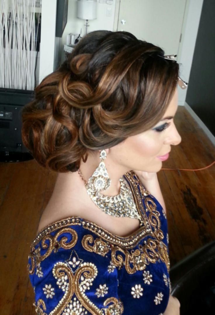 Updo Hairstyles For Weddings Textured Indian Wedding Updo Hairstyle For Indian Updo Hairstyles (View 14 of 15)