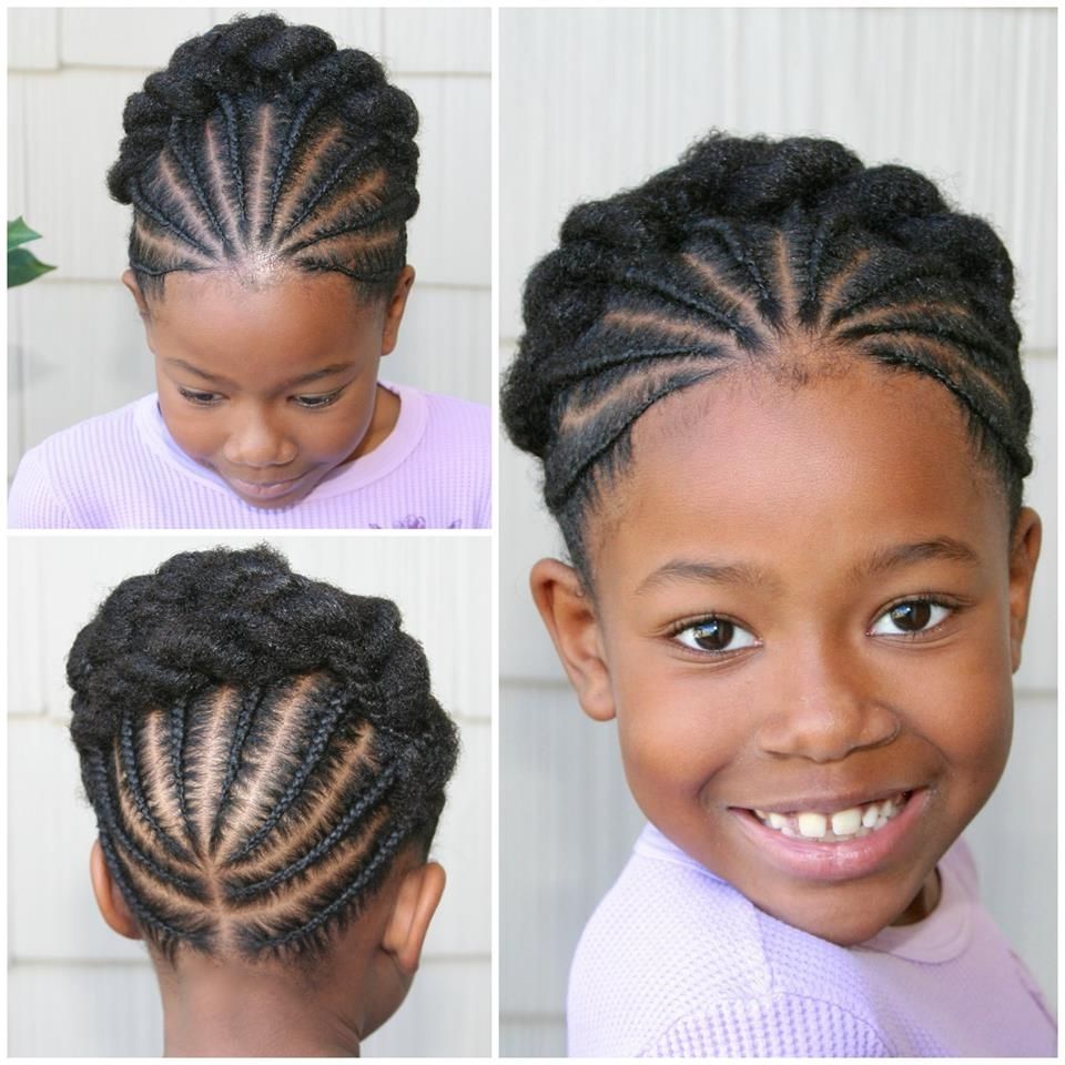 Very Cute Braided Updo Style For Little Naturals | Kiddie Styles For Easy Updo Hairstyles For Kids (View 13 of 15)