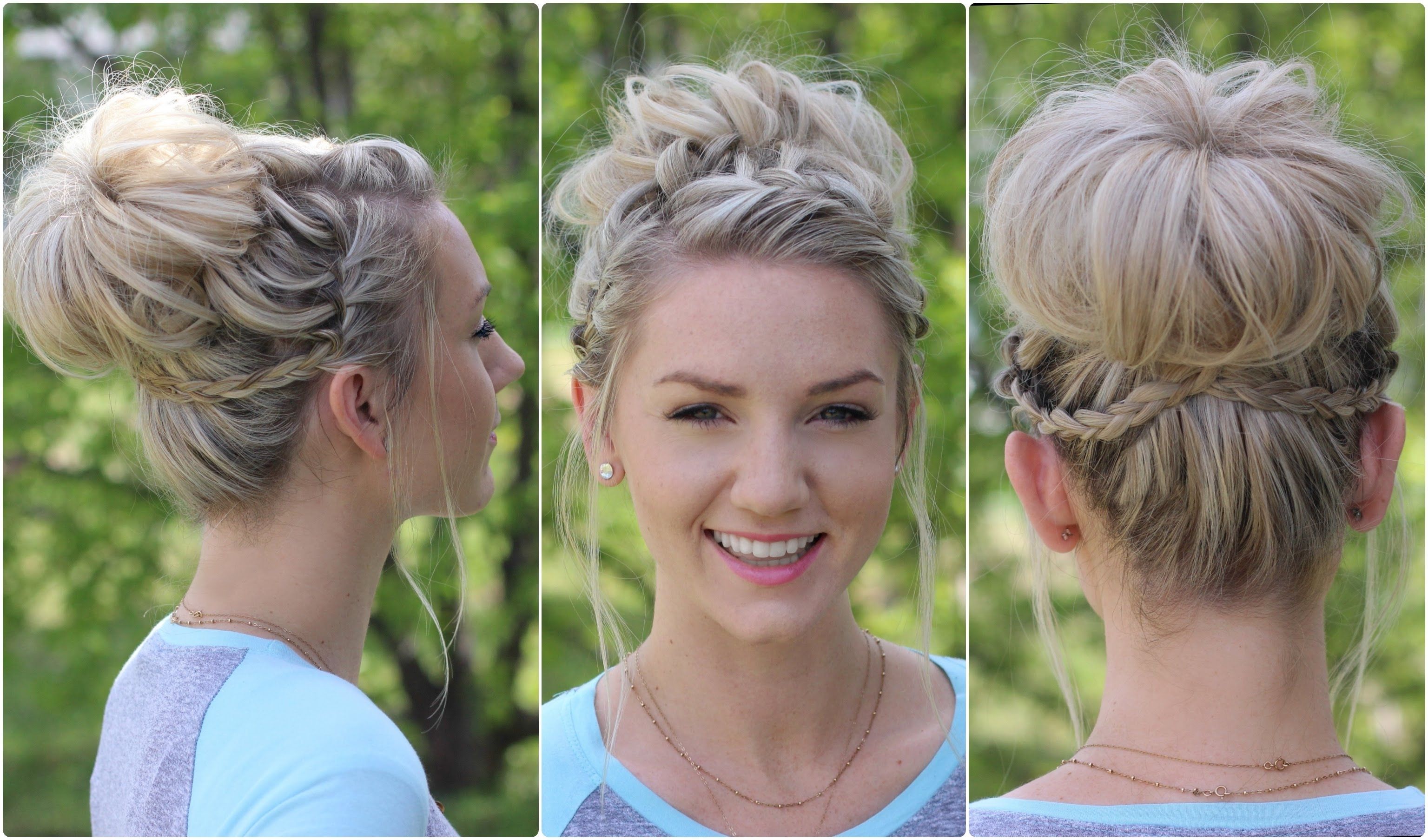 Waterfall Bun | Updo | Cute Girls Hairstyles – Youtube Intended For Updo Hairstyles For Teenager (View 3 of 15)