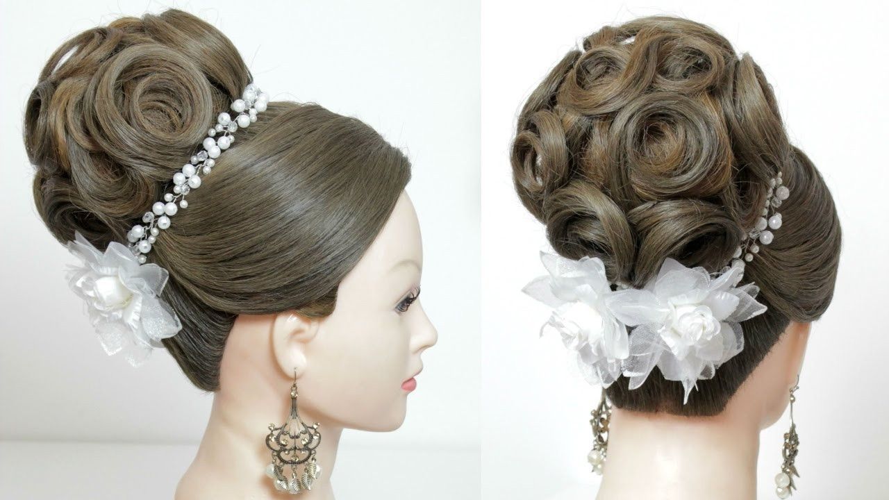 Wedding Bun Hairstyles – Wedding Hair Accessories | Wedding Buns In Updo Hairstyles For Weddings Long Hair (View 9 of 15)