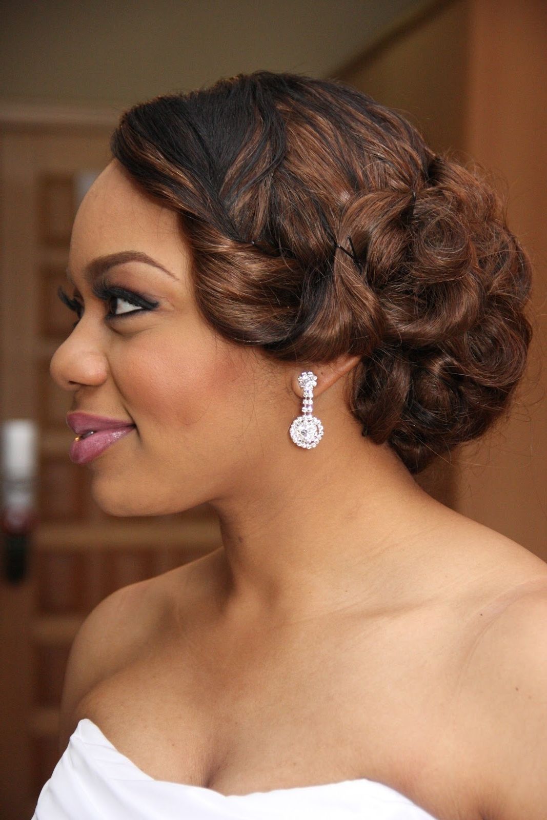 Wedding Digest Love The Hair Do On This One Too! | Weddings With Black Bride Updo Hairstyles (View 9 of 15)