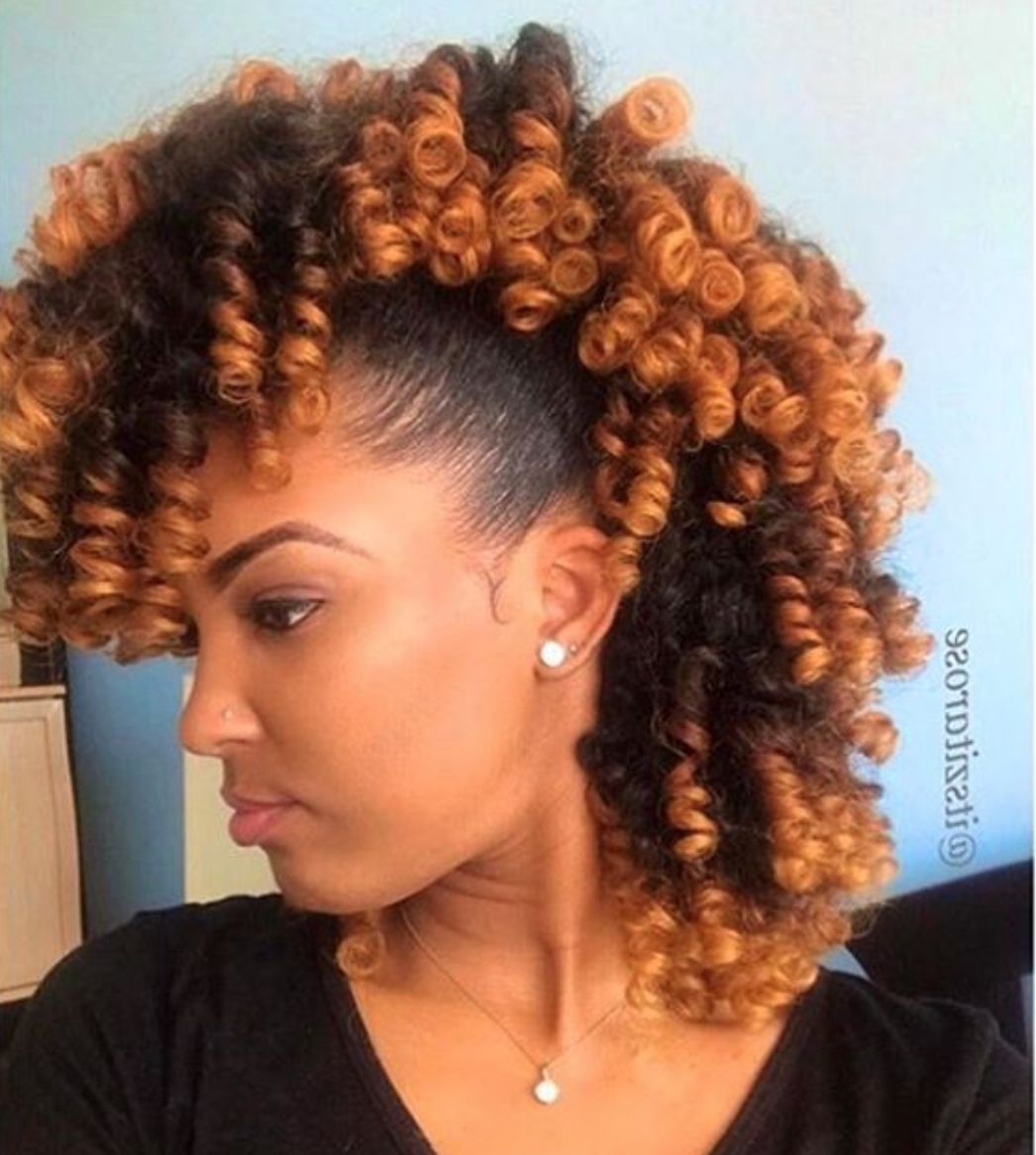 Yass Frohawk @itszitarose – Https://blackhairinformation Pertaining To Curly Updo Hairstyles For Black Hair (View 9 of 15)