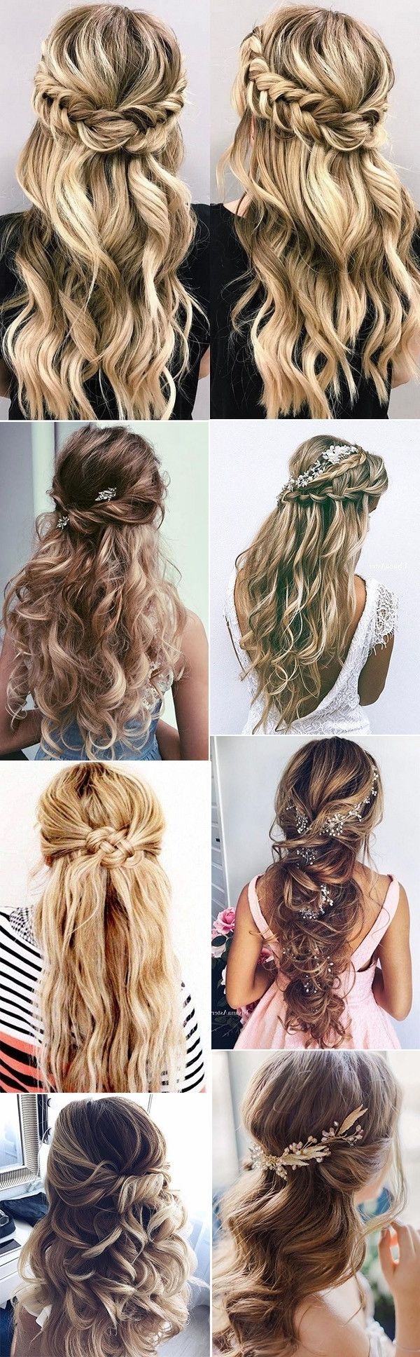 15 Chic Half Up Half Down Wedding Hairstyles For Long Hair In Preferred Half Up Wedding Hairstyles For Long Hair (View 1 of 15)