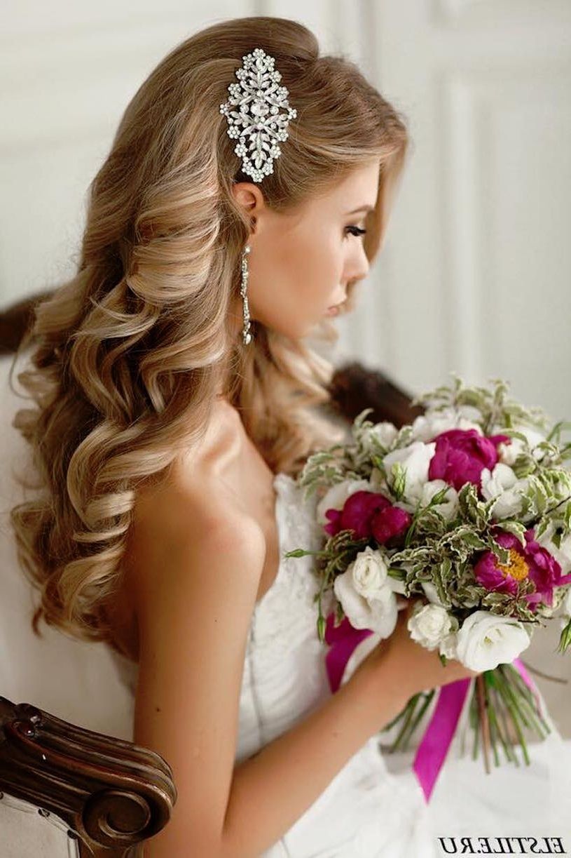 20 Gorgeous Wedding Hairstyles – Belle The Magazine Inside Favorite Wedding Hairstyles With Hair Accessories (View 1 of 15)