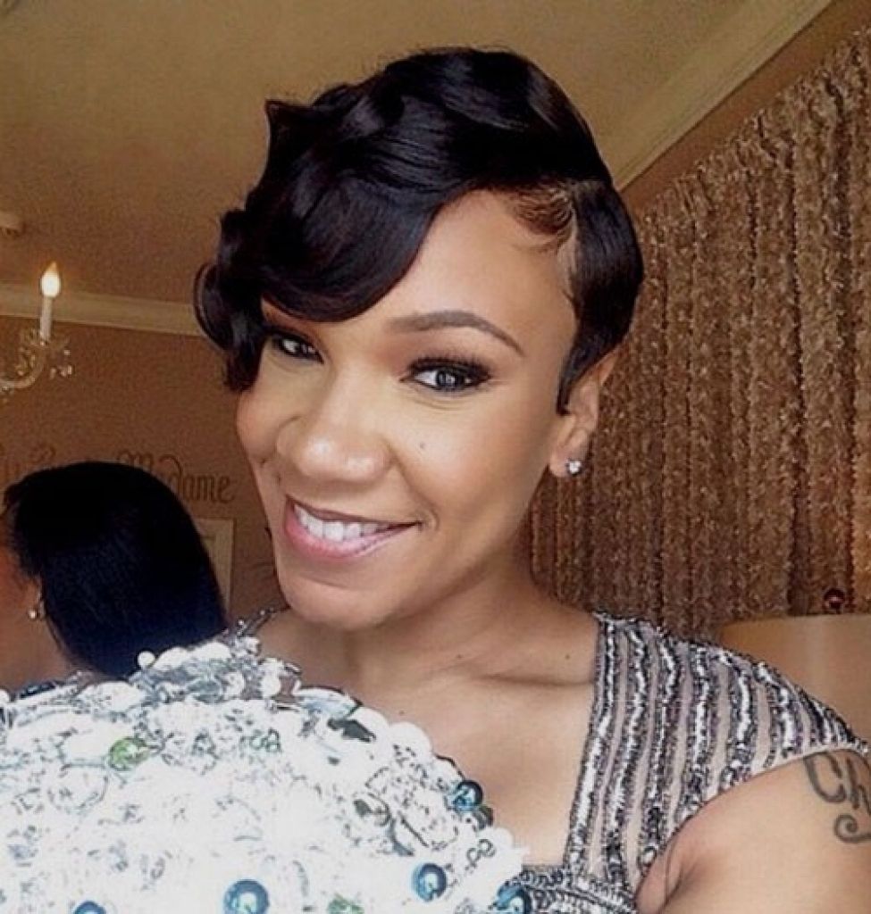 2018 Bridesmaid Hairstyles For Short Black Hair In Best Wedding Hairstyles For Short Hair African American Photos (View 13 of 15)