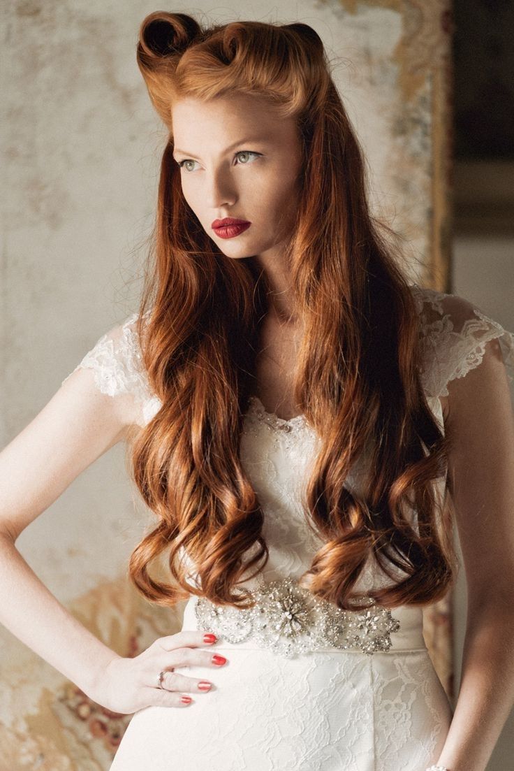 25 Ridiculously Romantic Bridal Updos : Chic Vintage Brides Inside Most Recent Retro Wedding Hairstyles For Long Hair (View 6 of 15)