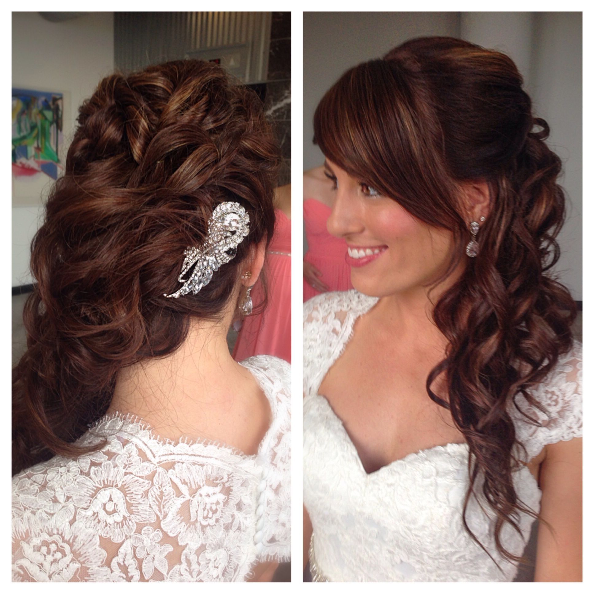 Best And Newest Wedding Hairstyles For Long Hair Pulled To The Side With Beautiful Wedding Hair, Wavy Curls, Pulled To The Side Up Do (View 11 of 15)