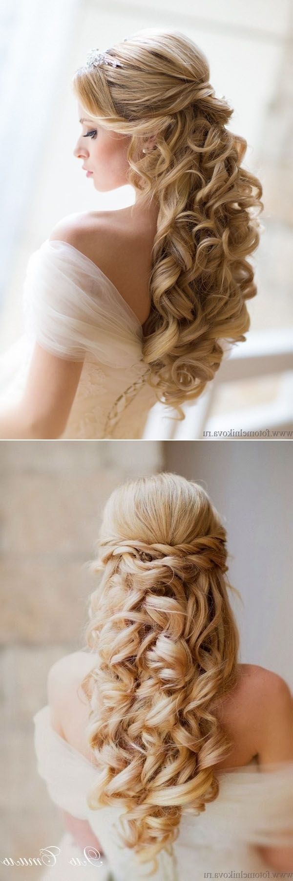 Best And Newest Wedding Hairstyles Without Curls Throughout 20 Awesome Half Up Half Down Wedding Hairstyle Ideas (View 13 of 15)