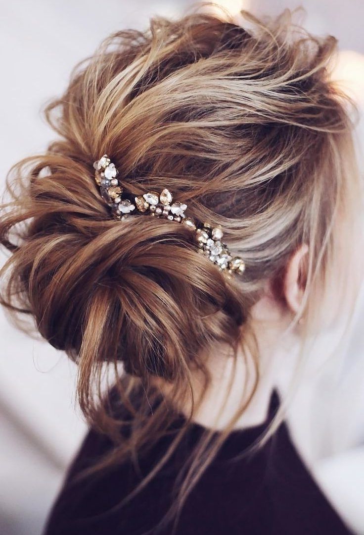 Best Low Bun Wedding Hair Ideas On Pinterest Bridesmaid Elegant Within Current Elegant Wedding Hairstyles For Medium Length Hair (View 8 of 15)