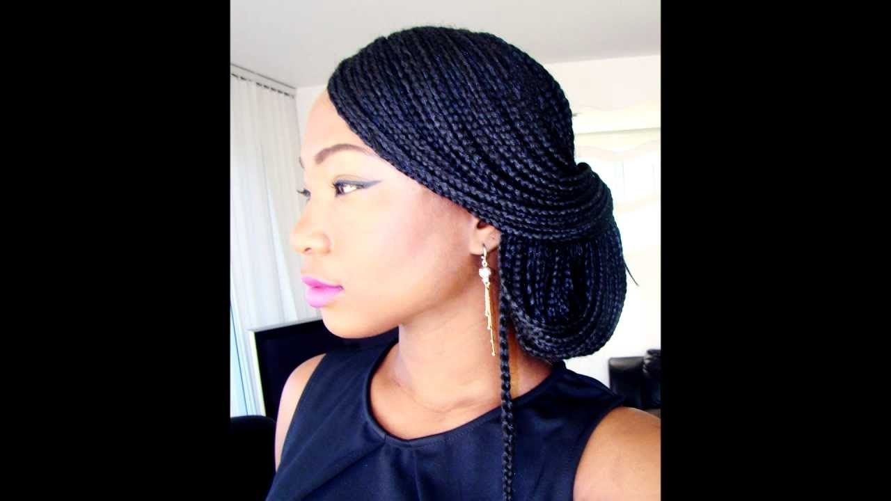 Box Braids Syles: The Classic Up Do – Tutorial! – Youtube For 2017 Wedding Hairstyles With Box Braids (View 13 of 15)